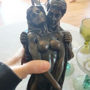 Seductive metal statue